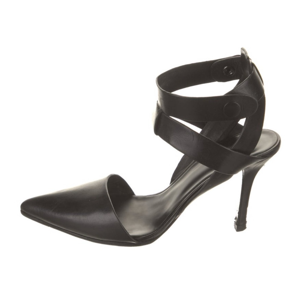 Alexander Wang Black Stiletto Heels with Ankle Strap Design